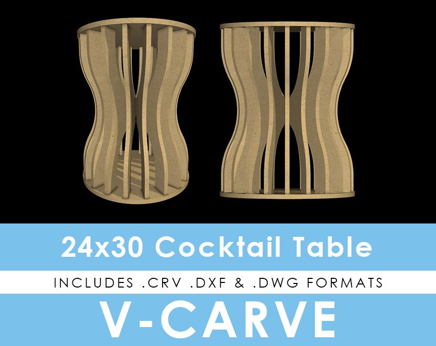Curved Cocktail Table - 30" Height