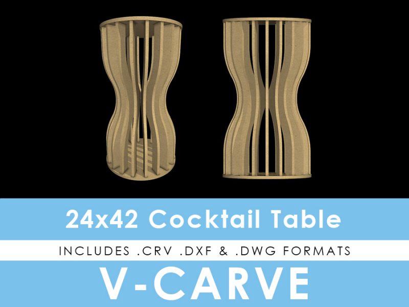 Curved Cocktail Table - 42" Height