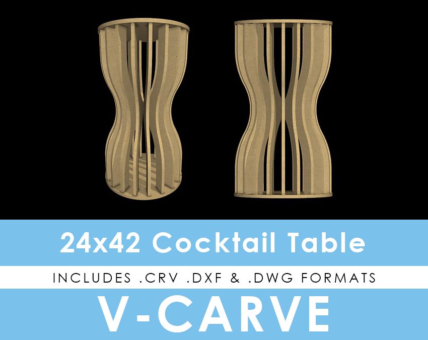 Curved Cocktail Table - 42" Height