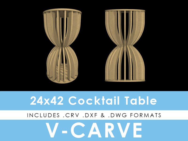Pinched Cocktail Table - 42" Height