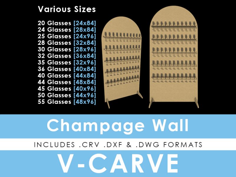 Champagne Wall - Arched Top - Multiple Sizes